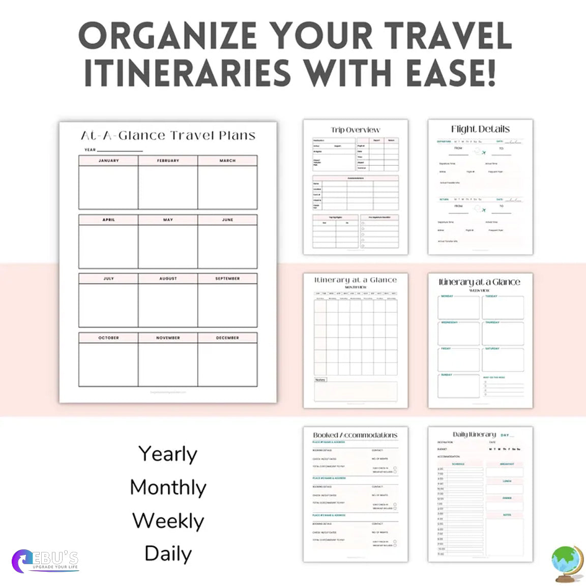 Travel Planner Printable Bundle