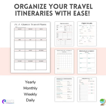 Travel Planner Printable Bundle