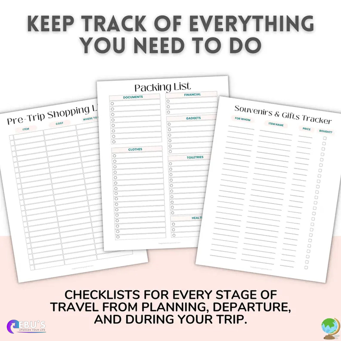 Travel Planner Printable Bundle