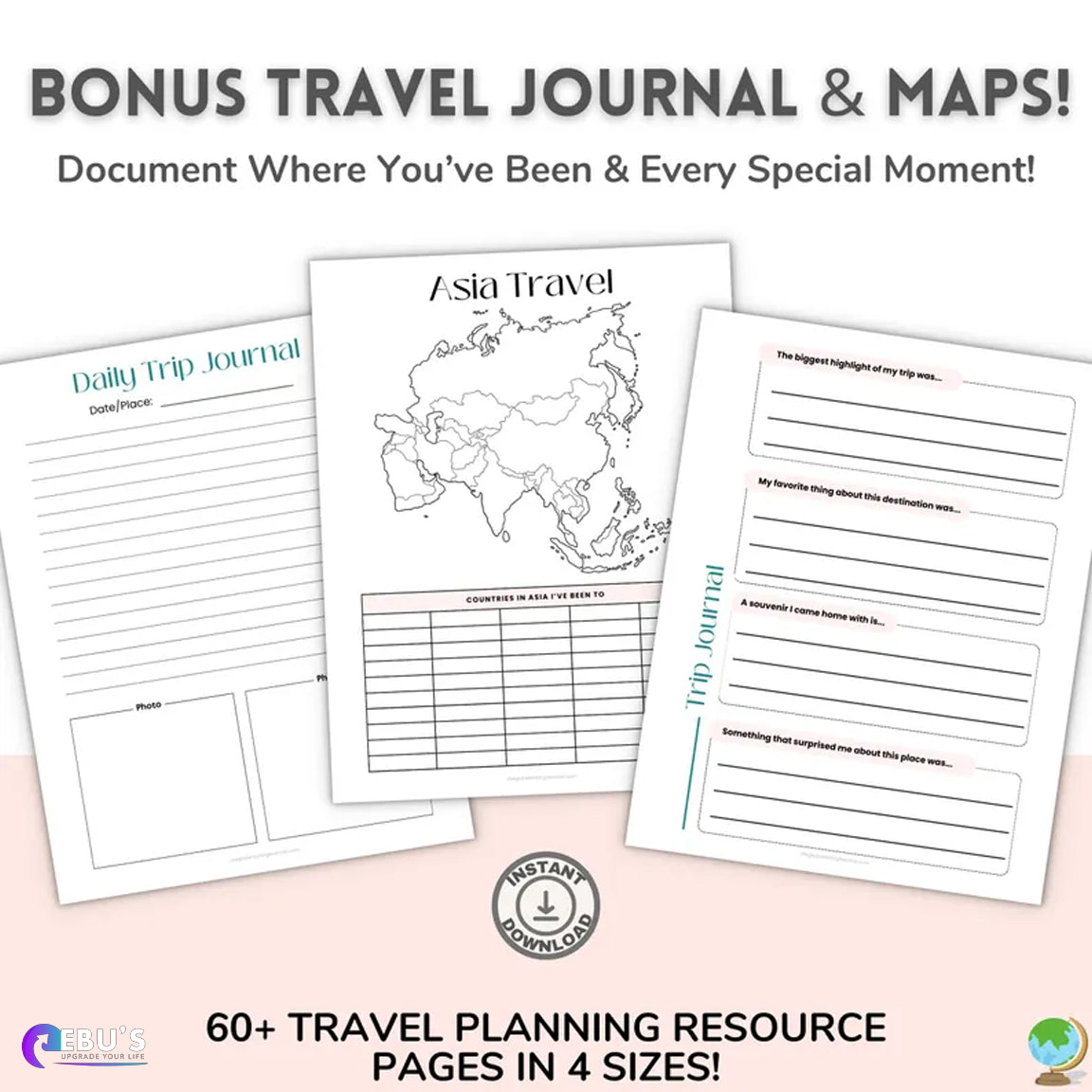 Travel Planner Printable Bundle